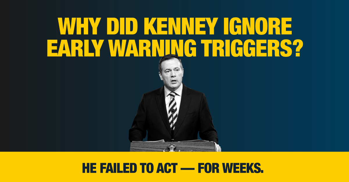Premier Jason Kenney failed to act for weeks after the province hurtled past Alberta Health Services’ “Early Warning Triggers” of hospital overload and into the deadliest period of the second wave, newly released documents show. 

#ableg #abpoli #abhealth #covid19ab