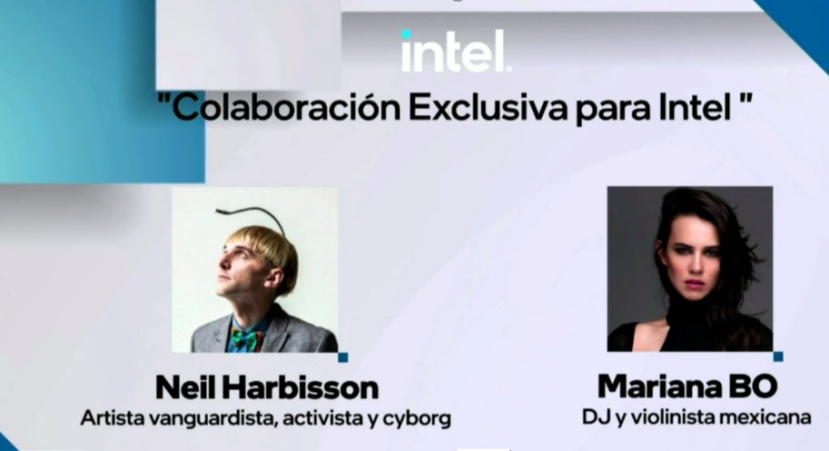 GAIDENworld's tweet image. #Intel #inteliRIS  Artista vanguardista, activista y #cyborg  Neil Harbisson @NeilHarbisson DJ y violinista Mexicana Mariana BO @djmarianabo #IntelEvo #IntelvPro #Lenovo