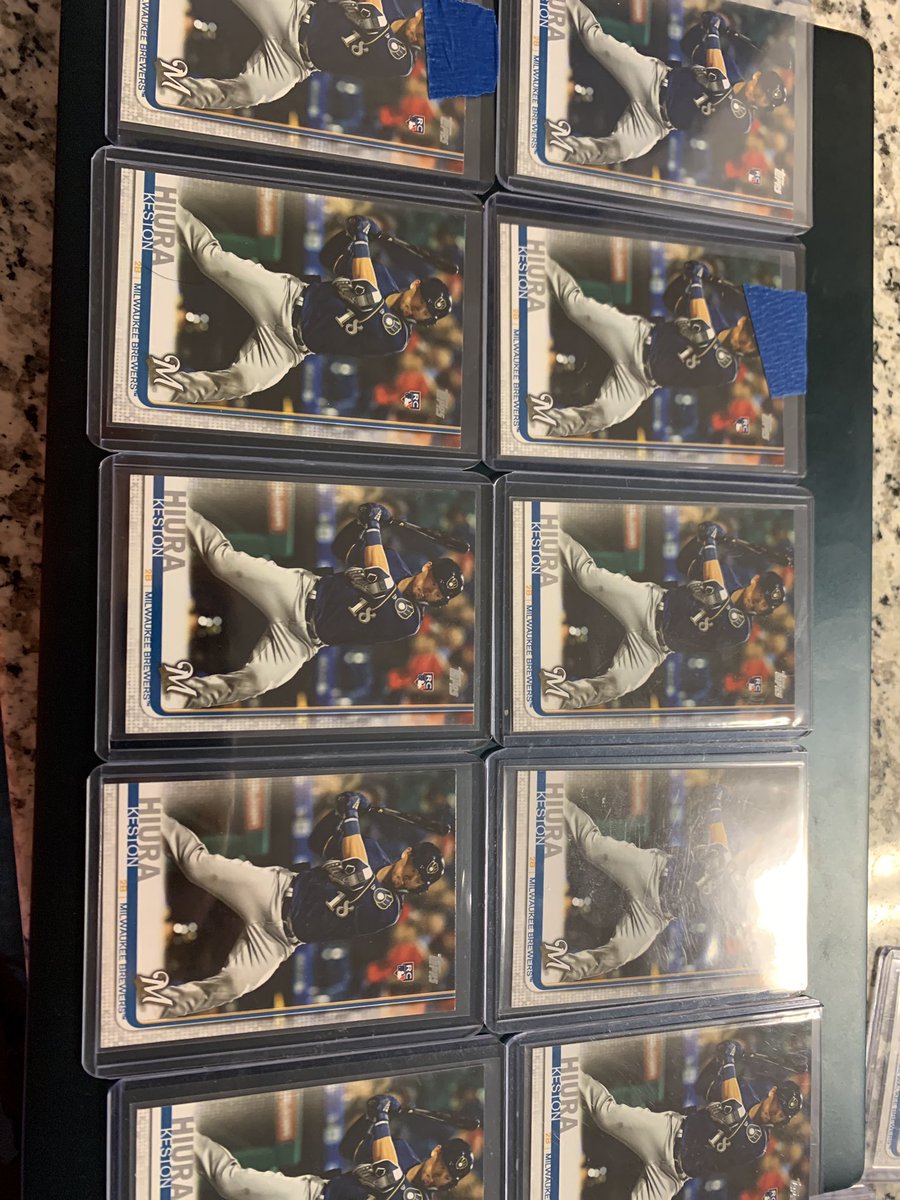 GerschkeNick's tweet photo. (29) Keston Hiura RC 2019 Topps Update Base Rookie Lot #US150 Milwaukee Brewers. $115 shipped to your door. @HobbyConnector @Hobby_Connect @RyansCardss @RipsAndBreaks @DynastyBigz https://t.co/EfBqom4yt8