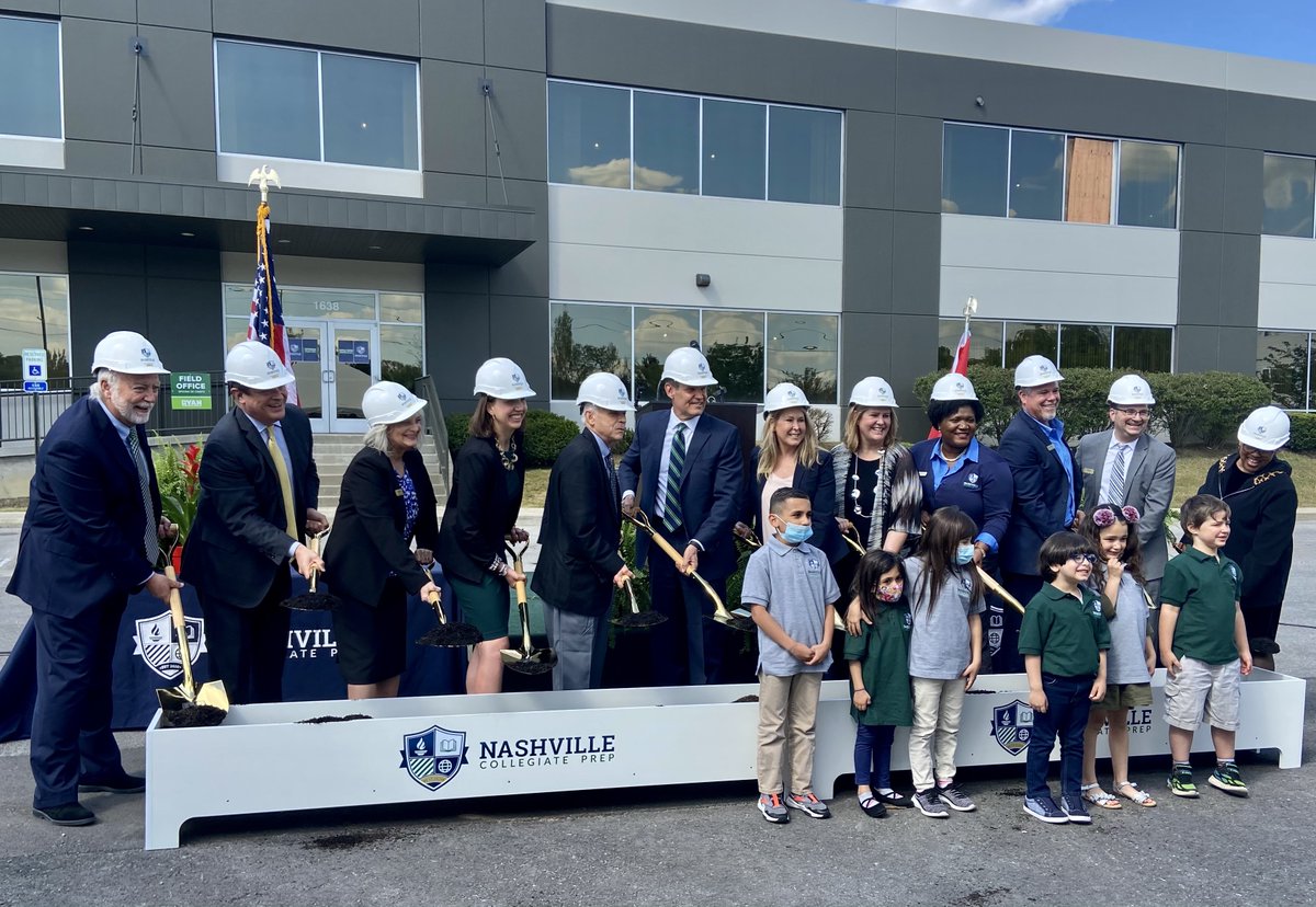 GovBillLee's tweet photo. Grateful to everyone who made today's @Nshprep groundbreaking possible. Your efforts are putting students first and helping strengthen our education system. Excited to see this charter school shape TN students in Nashville as they learn, thrive, and grow. https://t.co/TkungFJHBc
