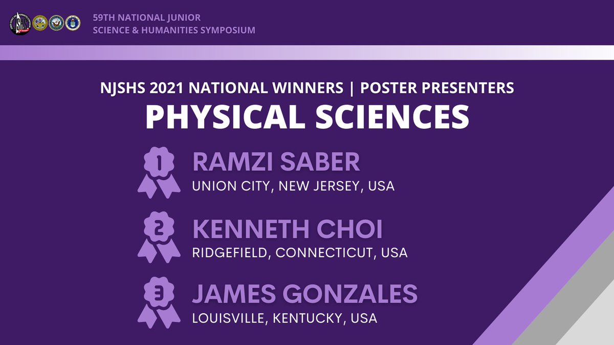 Go_JSHS's tweet photo. Congrats to all our #NJSHS21 Poster Physical Science Winners! https://t.co/IpPdj330bQ