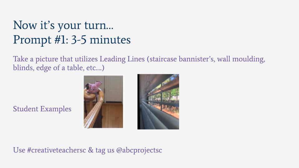 abcinstitutesc's tweet photo. Prompt #1! Your Turn! Use #creativeteacherSC and tag us @abcprojectsc @ShainaManuel https://t.co/DxJHxZAodP