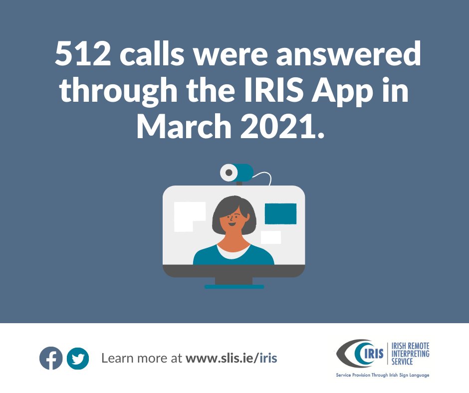 SLIS_Ireland's tweet image. Did you know that during the month of March our IRIS interpreters have answered 512 App calls? 

@SLIS_Ireland and @citizensinfo would like to thank to everyone involved in the IRIS App pilot project.

#remoteinterpreting #IRISAppUsers #ISLinterpreters