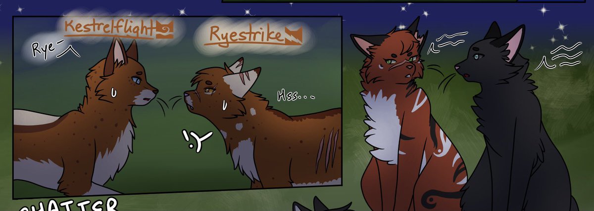 ZihuaArt's tweet photo. “Like a SkyBird” X Warrior Cats AU on #WebtoonCanvas full bonus comic up! Featuring all submitted OCs!
#CelebrateCANVASDay #WEBTOONRedraw #CANVASHiddenGems #CANVASAprilFools #artist #kitties #webcomic @webtooncanvas https://t.co/wqvgTkz7Kl