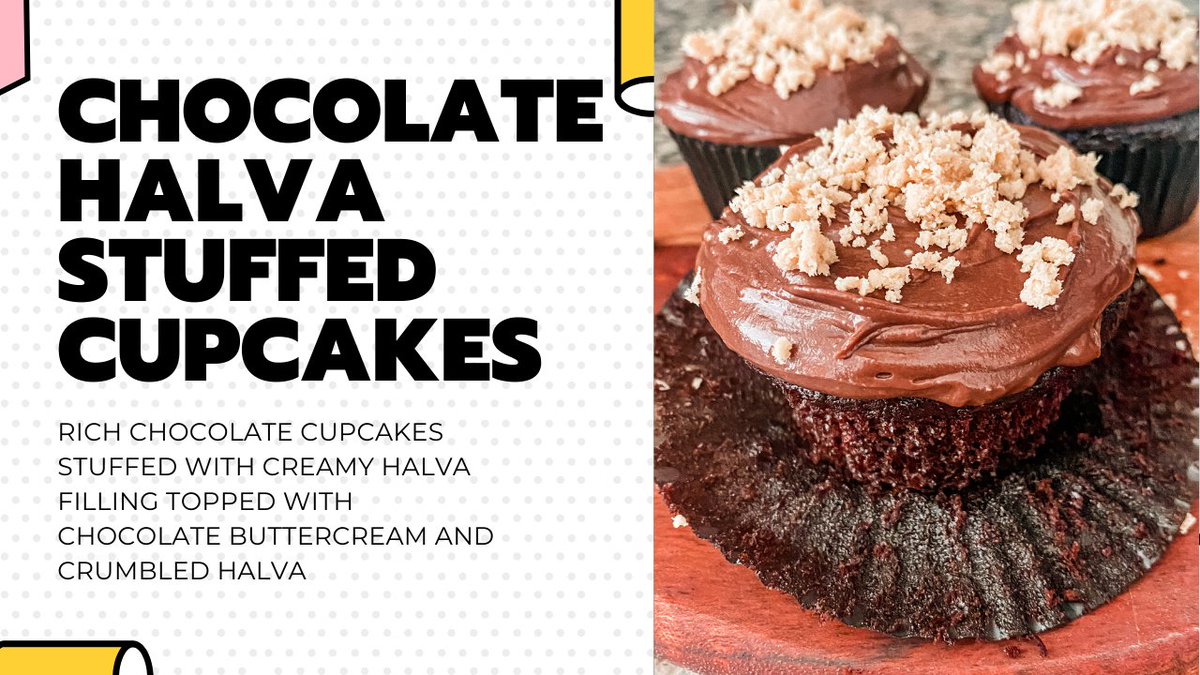 Chocolate #Halva stuffed Cupcakes YUM! Get the recipe here: youtu.be/rspqSoTWjOQ #KosherintheKitch