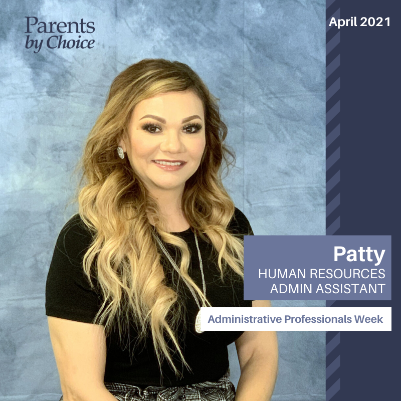 ParentsbyChoice's tweet photo. It's #AdministrativeProfessionalsWeek! Today we are showing appreciation for Patty, our Human Resources Admin Assistant! Patty is remarked as being a great listener, helpful, and professional! https://t.co/7ZrlRYaauT