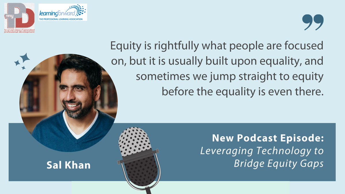 As part of our Equity Thought Leader Podcast Series with <a href="/LBiPD/">myPD</a>, Sal Khan, founder of the <a href="/khanacademy/">Khan Academy</a> &amp; <a href="/schoolhouse_edu/">schoolhouse.world</a>, helps educators consider how they might leverage technology to bridge the digital divide. 

Listen to the new episode now: ow.ly/59Cq50EsmCI #EdEquity