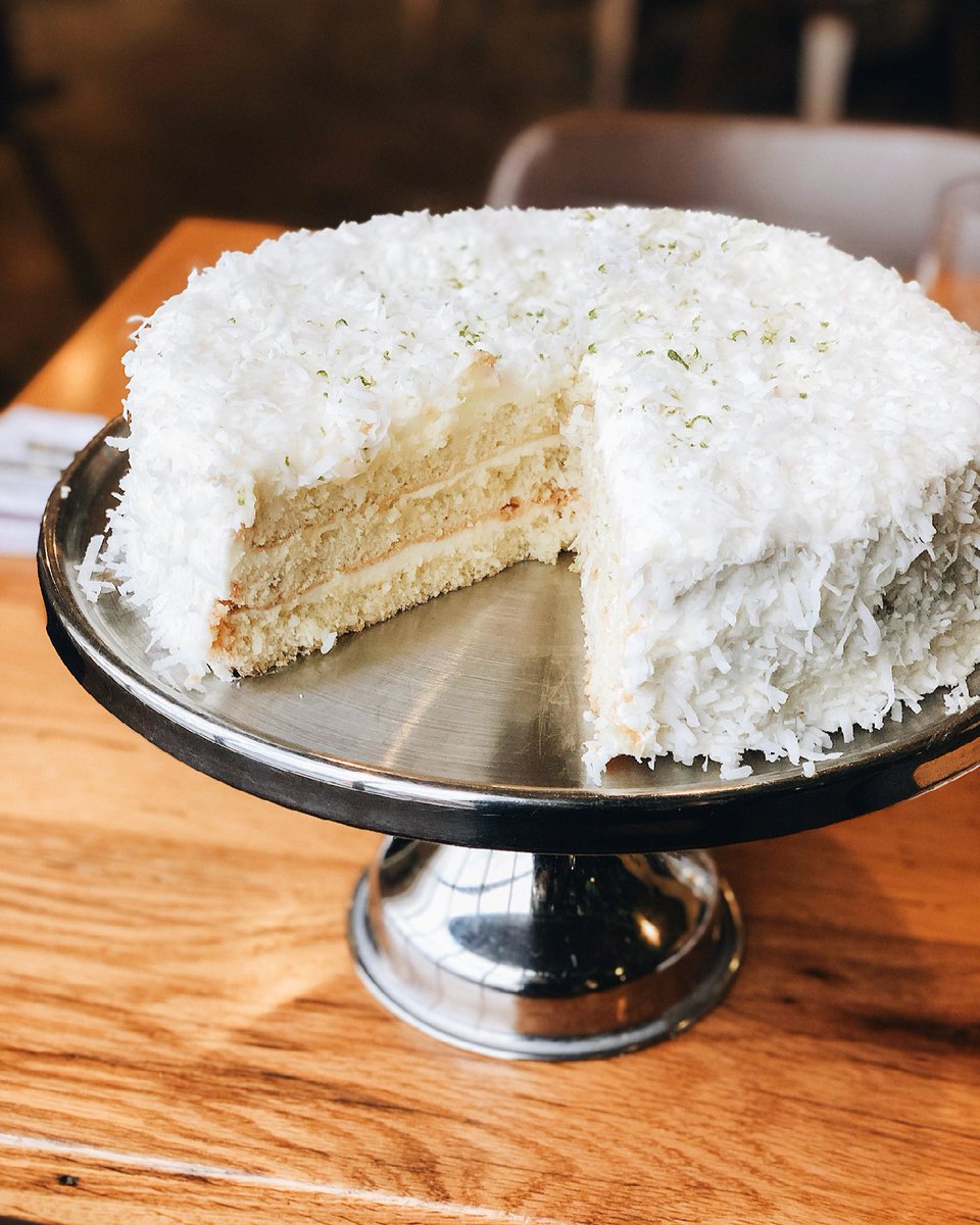 Celebrating a special occasion? Order our famous Southern Coconut Cake! Fluffy coconut cake with buttercream layers and lime zest 🍰 Available as a whole cake or by single slices