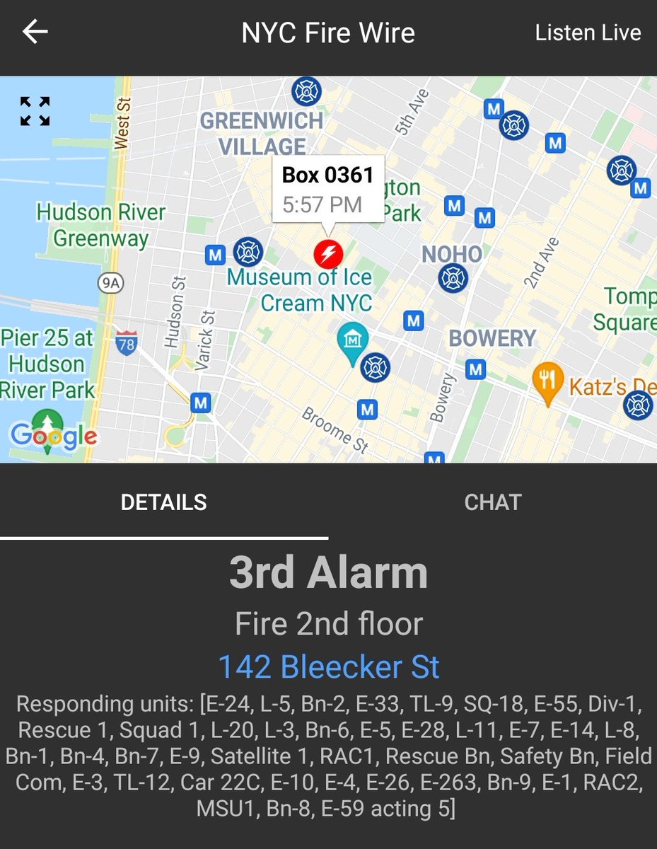 NYCFireWire's tweet image. Manhattan *3rd Alarm* Box 0361. 142 Bleecker St. Fire 2nd floor