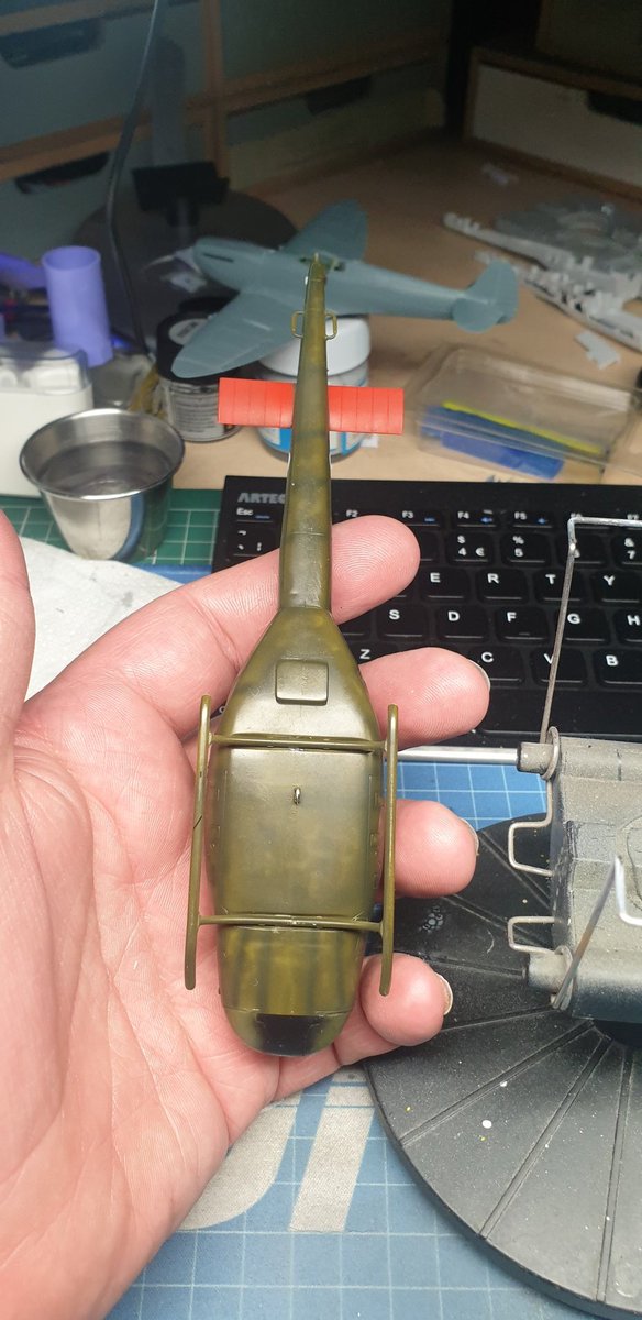 Plastic_Alchem's tweet photo. And this is the result of today's stream. Decals finished. #twitch #livestreaming #scalemodel #modelkit #modelismoestático #modelismo #miniaturepainting #scaleplane #modelbuilding #orlee #modelcraft https://t.co/wgL9Ic8I1R