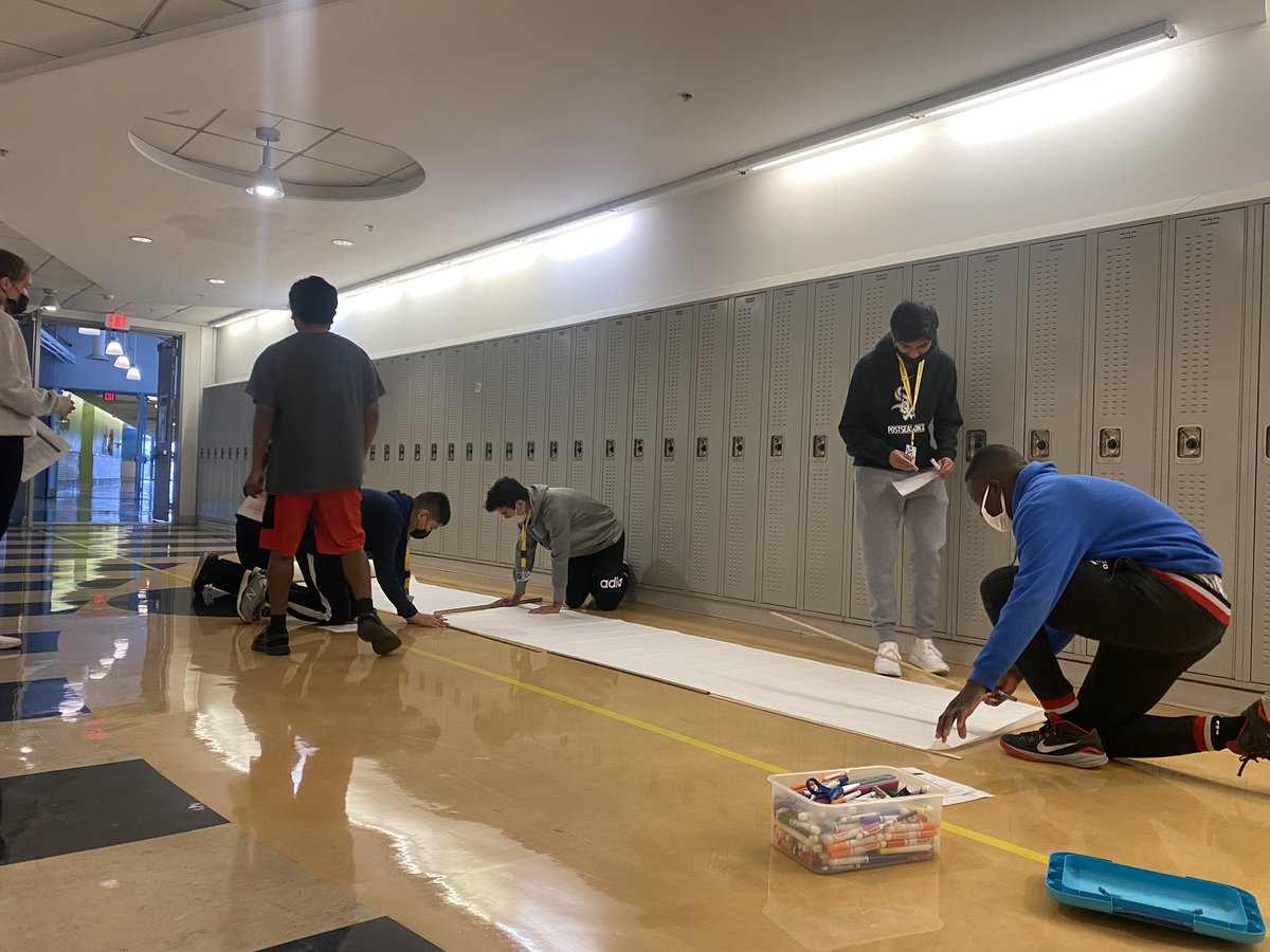 SukaloTracy's tweet image. Socially distant earth history timeline construction. #learningisdoing