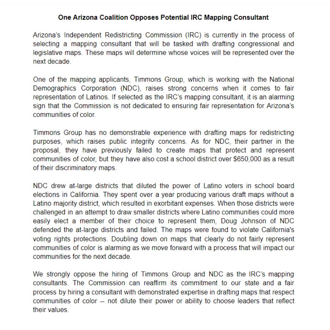 NDC drew at-large districts that diluted the power of Latino voters in school board elections in  #California. They spent over a year producing various draft maps without a Latino majority district, which resulted in exorbitant expenses. Read more in our  #PressRelease.