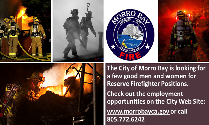 Morro Bay Fire Department is looking for a few good men and women who want to explore a career in the Fire Service.  For an application, check out, 

morrobayca.gov/DocumentCenter…