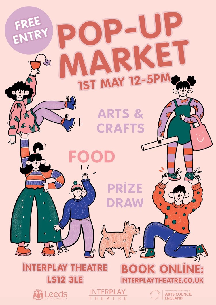 interplayleeds's tweet photo. On 1st May we’ll be having a premiere of a different kind when we host our first-ever pop-up market! 🎉 Supporting local independent businesses and artists, the market provides a vital platform for our creative community. Head to our website and book your slot online! https://t.co/s3EpEqW58R