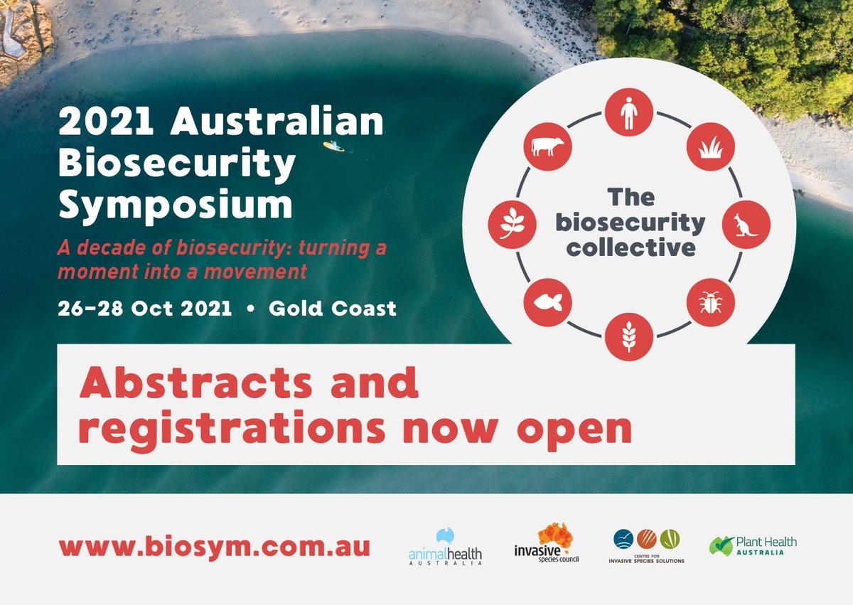 Do you have an idea you'd like to share or a new concept, research or innovation to introduce to the biosecurity collective? Abstracts for the 2nd Australian Biosecurity Symposium are open. Find out more at bit.ly/3n2W69H