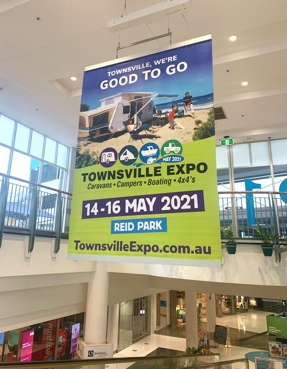 Have you spotted our 2021 Townsville Expo banner hanging in Stockland Shopping Centre, right near Woolworths? 14-16 May, Reid Park Townsville.
townsvilleexpo.com.au

#NorthQueenslandBusiness #ShopLocalTownsville #SupportLocalTownsville #Townsville #TownsvilleBusiness #CovidSafe