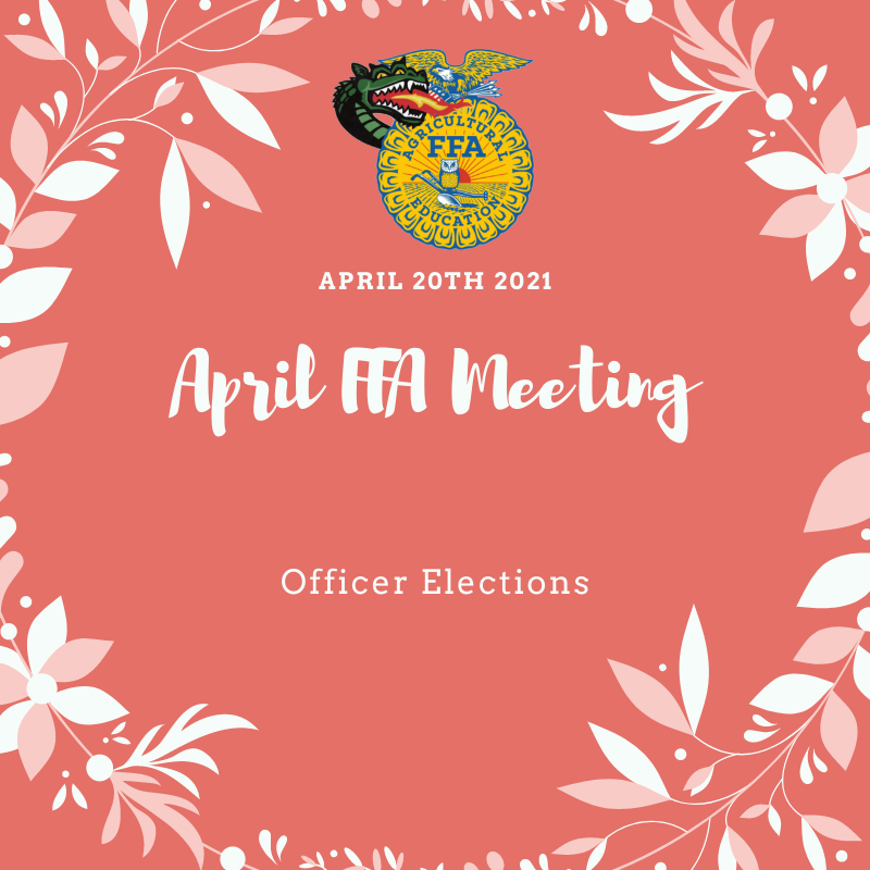 Just a reminder that tomorrow is our Officer Elections Meeting! good luck to everyone who is running for Chapter Officer! #striveforsuccess #FFA #OfficerElections #DeltaCharter