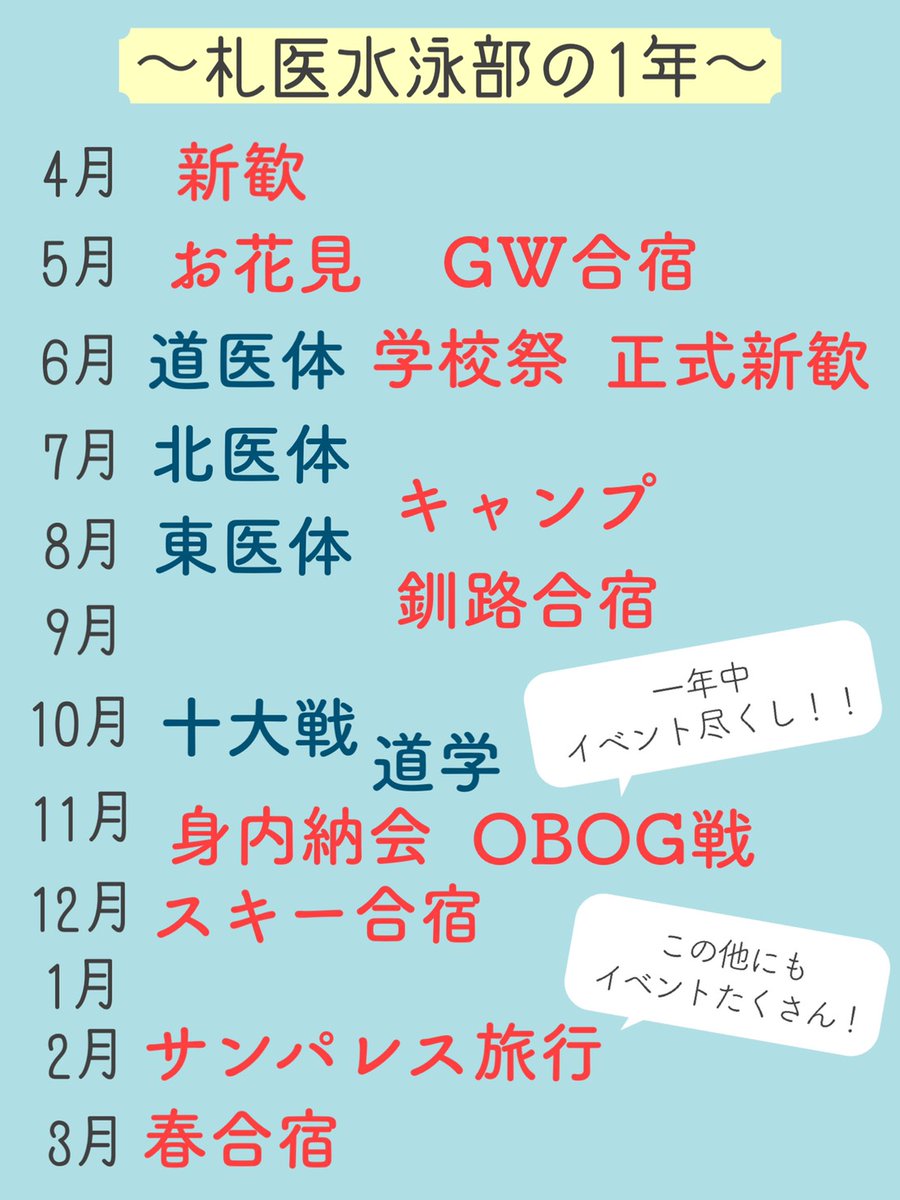 21札幌医科大学水泳部新歓 Sapmed21swim Twitter 21札幌医科大学水泳部新歓 Sapmed21swim Twitter