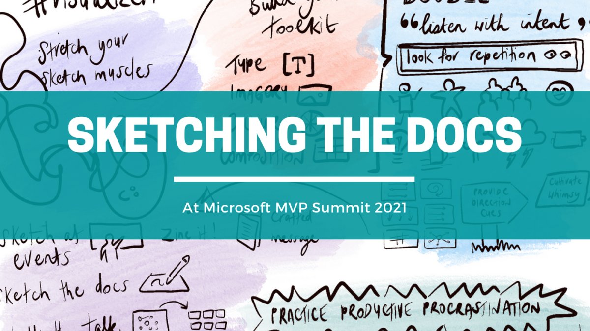 RebeccaJLJ's tweet photo. Sketching the docs with @nitya / @SketchTheDocs at #MVPSummit.
Featuring sketches from @Laura_GB @DrNeil @BenitezHere @ZePowerDriver.
https://t.co/zouEDQppjt 

#Sketchnotes #MVPBuzz #VisualizeIT #CommunityRocks #Sketching #VisualThinking 
CC @LuiseFreese https://t.co/mZGr3cbKm8