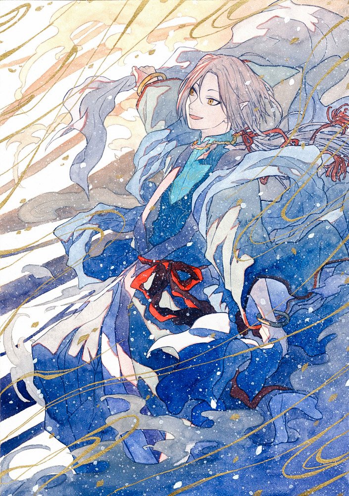 完成したイラストです 花吹雪 Potatoのイラスト