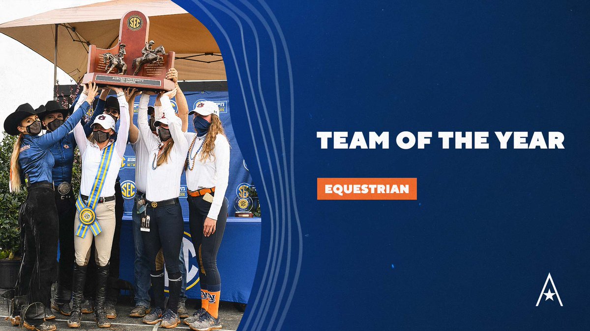 AuburnTigers's tweet photo. A true dynasty! 

Congratulations @AuburnEQ on winning Team of the Year! 

#WarEagle https://t.co/xvmNgGzWSs