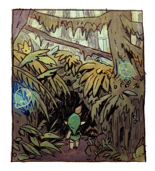 Link may have more than ghosts to worry about in this forest...! 