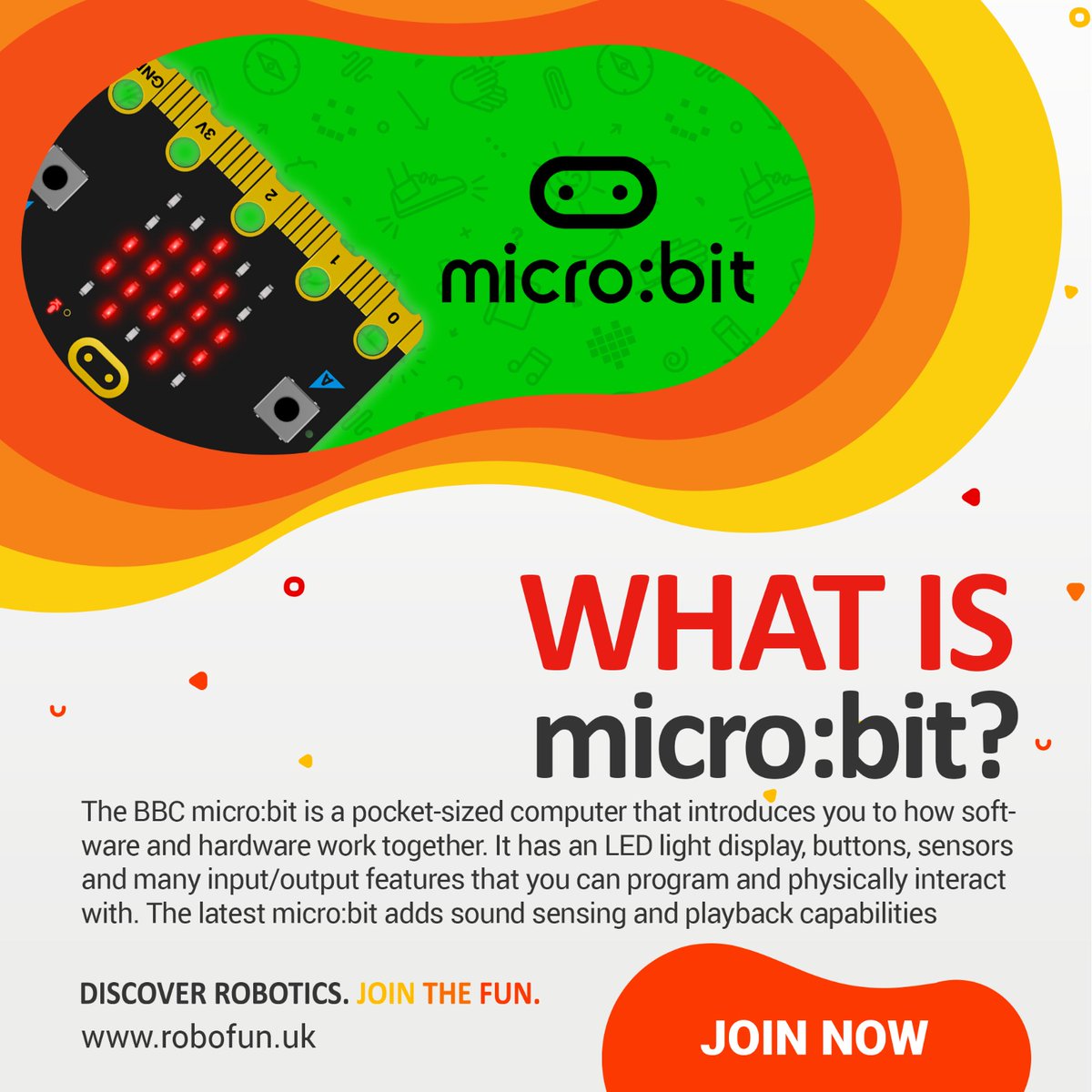 💥💥JOIN NOW💥💥 Micro:bit course is available on robofun.uk BBC Micro:bit lessons aimed at pupils aged 7-14 years. Pupils explore data and the sensors on the BBC micro:bit through a variety of unplugged and programming activities. Join Now #robofunuk #microbit