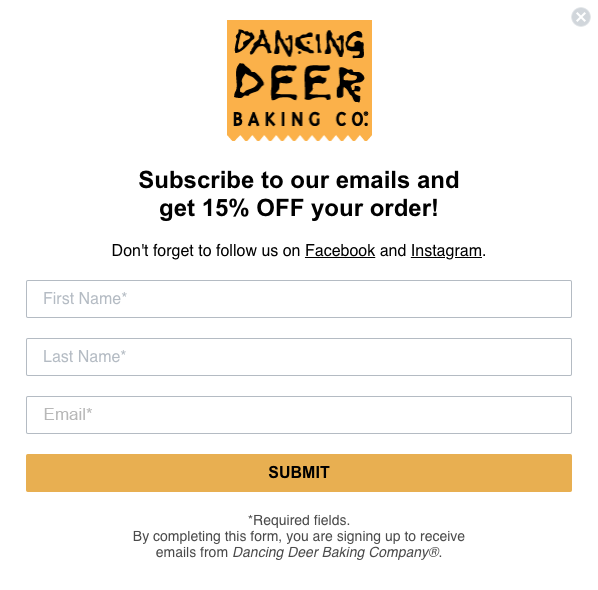 Sign up for our emails and get 15% OFF your order!
dancingdeer.com
#dancingdeerco #cookies #brownies #yum #delicious #scratchbaking