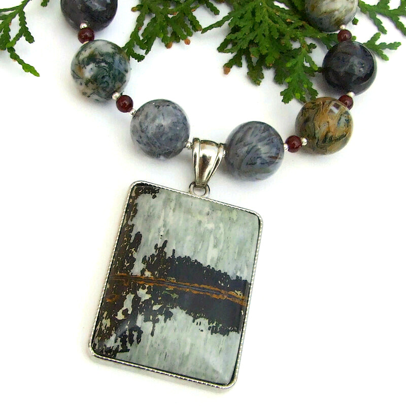 ShadowDogDesign's tweet image. New! Stunning natural nature&apos;s paintbrush #jasper pendant #necklace w/ silver lace #agate &amp;amp; red #garnet #gemstones! bit.ly/3sA5aUJ via @ShadowDogDesign #MothersDay #Handmade #GemstoneNecklace