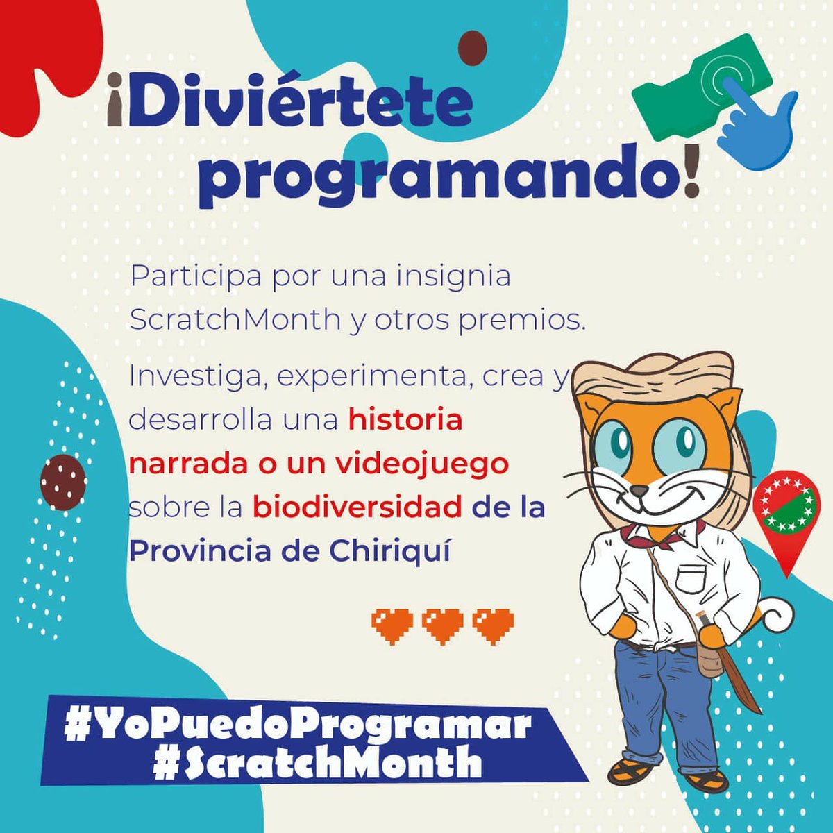 senacyt's tweet image. Súmate al desafío ScratchMonth 2021 “Explora la biodiversidad de Tierras Altas con Scratch” 💻 👨🏽💻👩🏽💻
#YoPuedoProgramar #ScratchPanamá #CodingBytes #SCRATCH