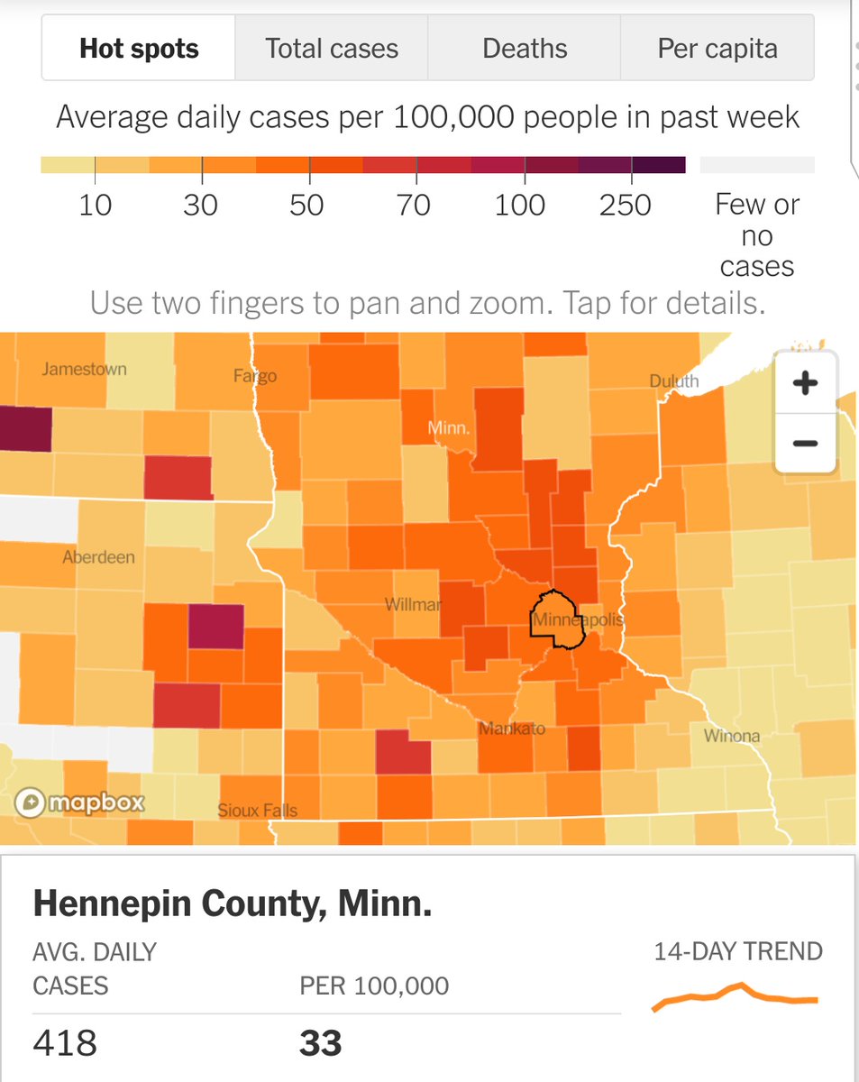 Minnesota: Some see teens speaking truth to power. Some see that and holy those are HS students in Minneapolis.  https://twitter.com/loisbeckett/status/1384213472766939140?s=20That many HS kids participating in school classes there? Not supposed to be per the CDC map, eh?