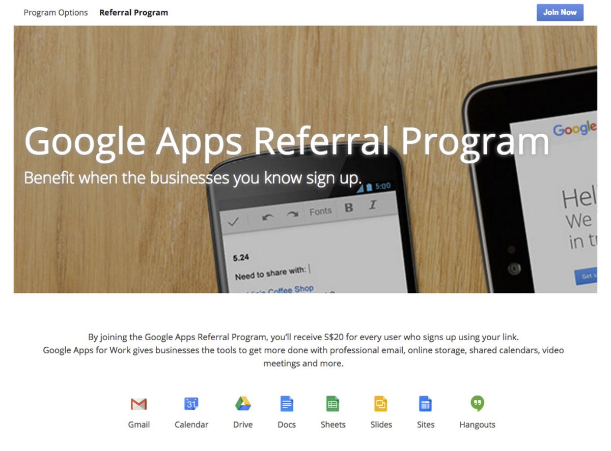 Google -  successful referral programs