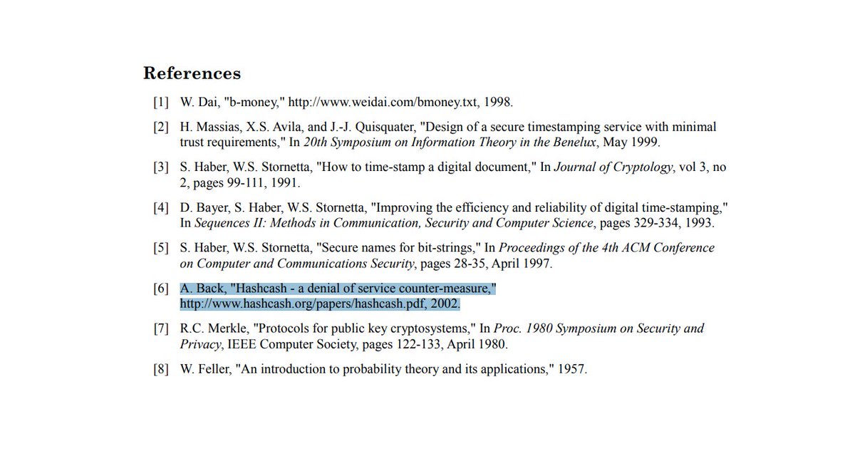 Adam Back was actually cited in the #Bitcoin whitepaper itself by Satoshi  Nakamoto.