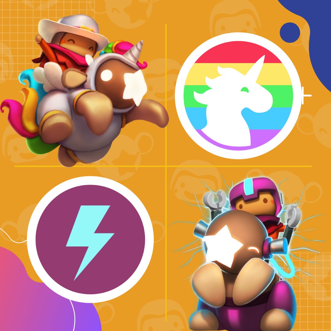 starlitadv's tweet image. [US] Battle of Suits 🛎️ The last one before the super final! 🦄 Unicorn Suit 🆚 Electric Suit ⚡ VOTE NOW!⠀⠀
⠀
[BR] Batalha de trajes 🛎️ A última antes da super final!
🦄 Traje de Unicórnio 🆚 Traje Elétrico ⚡ VOTE AGORA!
#IndieGameDev #games