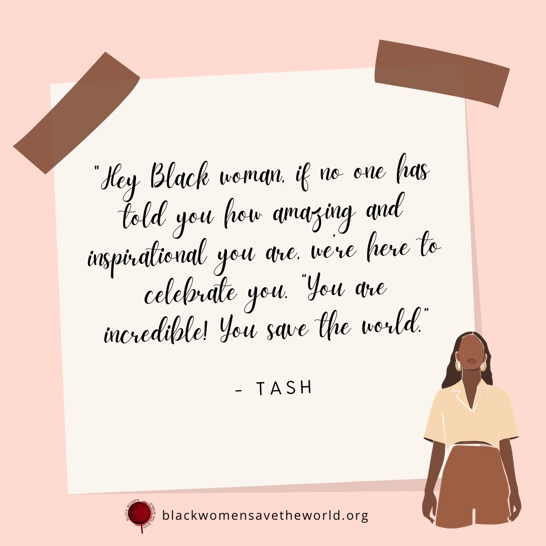 bwstw_movement's tweet photo. Hey Black woman, if no one has told you how amazing and inspirational you are, we’re here to celebrate you. “You are incredible! You save the world.” - TASH
#BWSTW #womenbosses #womenunite #entrepreneursmindset #bossqueen #womensnetwork #gogetters #learntoearn #hustleandflow https://t.co/MjVB23UGaT