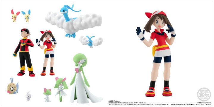 プレミアムバンダイ 公式 ポケモンスケールワールド ホウエン地方2 セット がご予約開始 ポケットモンスター ルビー サファイア 衣装の主人公の ハルカ ユウキ に加え シリーズの世界観を拡げるポケモンたち9種をセットでお届け