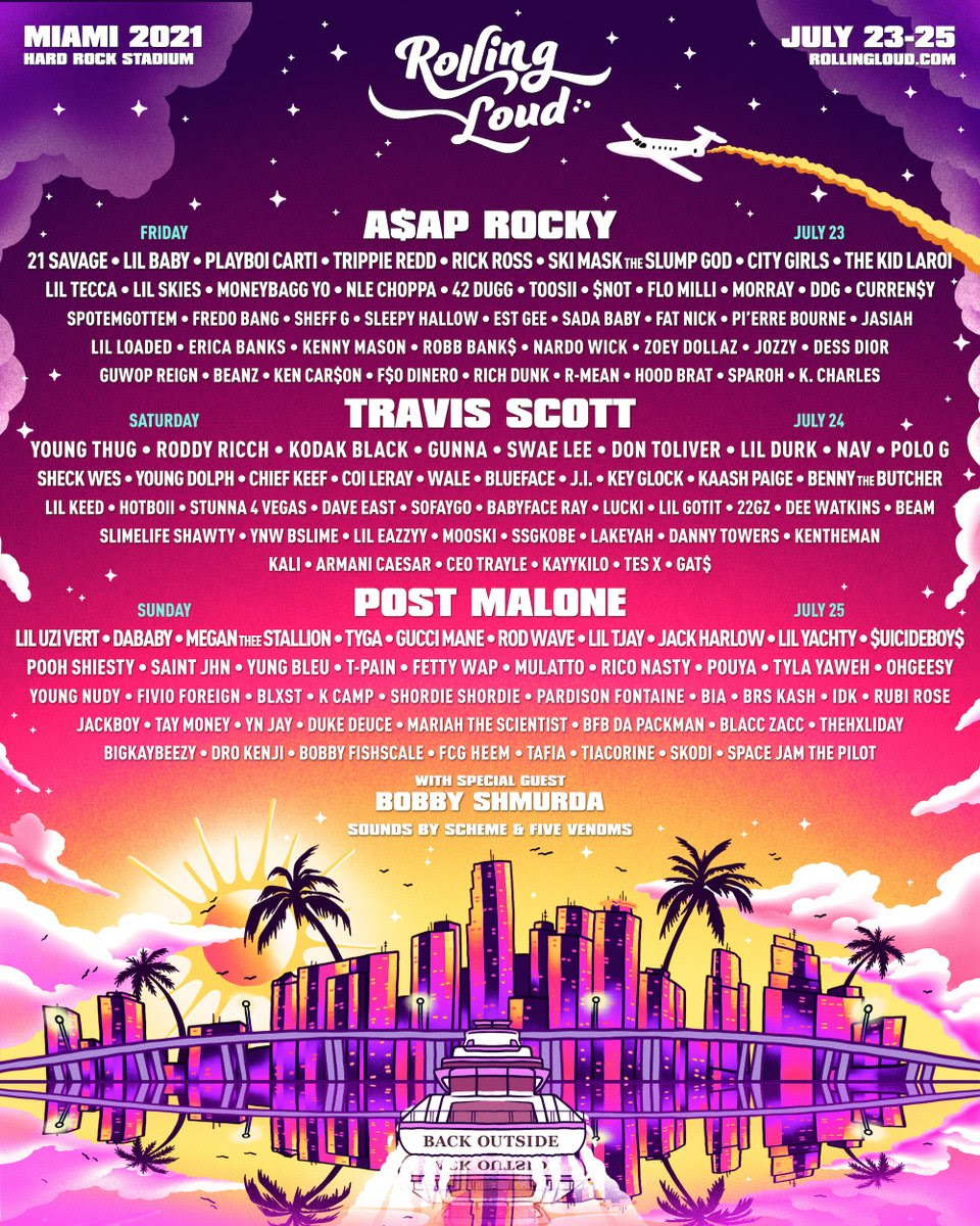 ANNOUNCEMENT: Rolling Loud Miami 2021 Lineup dlvr.it/Ry1nGX via <a href="/DGBastard/">Dirty Glove Bastard</a>