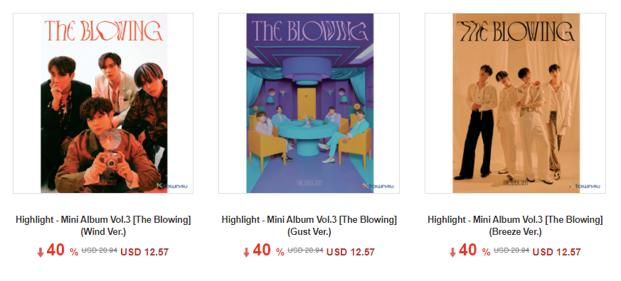 Ktown4u_TH's tweet photo. 📌Highlight is back!
✨[The Blowing] Wind/Gust/Breeze Ver.

🇹🇭Ktown4u TH x @DONGWOONth_ 

✨Get 40% Price Off from here
👉https://t.co/NpLOJM9QnU https://t.co/AcySArCdqc