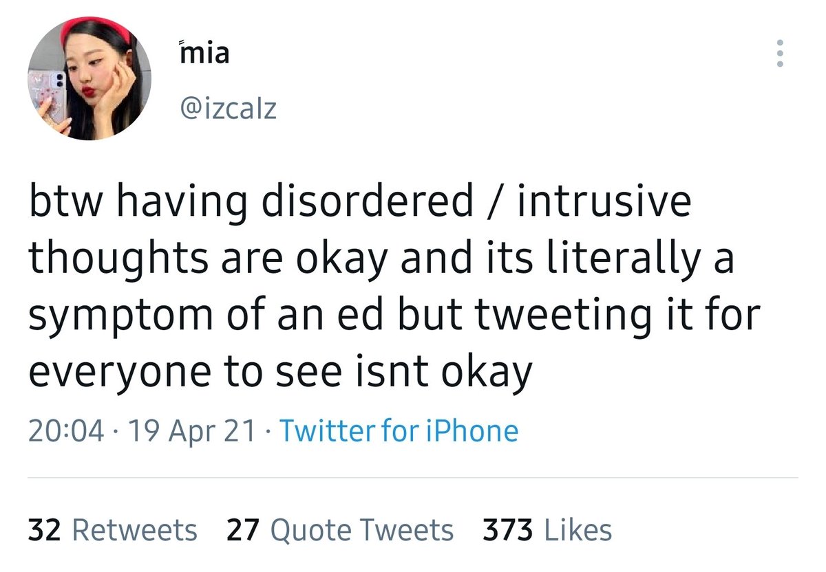 sadskinnysexy's tweet image. I've literally never read a stupider tweet 
NEVER 
You can't tweet disordered things on edtwt