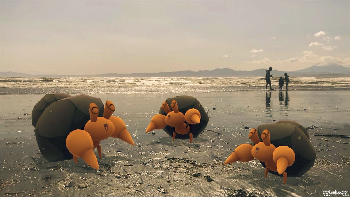 kenkenPokecame's tweet image. 親子と海

#イシズマイ #Dwebble #PokemonGO #GOsnapshot #PokemonGOar #ポケモンGO #ポケモン #ポケットモンスター #TrainerARTuesday #ARofTheDay #小田急でGOしよう #江ノ島