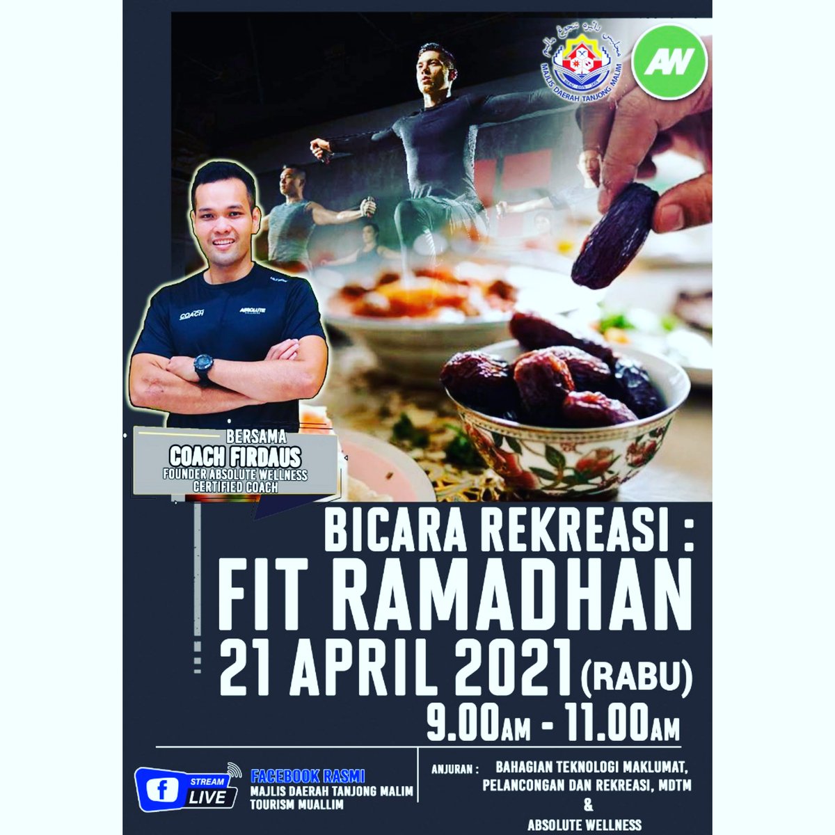 MuallimTourism's tweet photo. Hi gais!

Jom dapatkan tips kekal cergas dn sihat sepanjang Ramadhan, perkongsian bersama Coach Firdaus

Ikuti live streaming di facebook Majlis Daerah Tanjong Malim @ Tourism Muallim

#muallimpermataperak
#adventuremuallim https://t.co/vVuEpg5Rzi