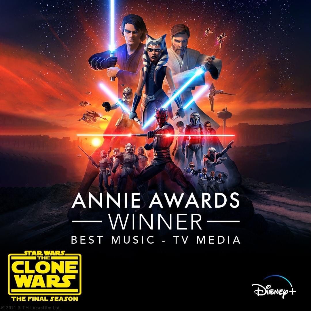 TheSWU's tweet photo. NEWS: Over the weekend ‘The Mandalorian’ and ‘The Clone Wars’ took home Annie Awards for “Best Character Animation” and “Best Music”, respectively! 🏆 https://t.co/Zo0Jw0scHb https://t.co/xSA42ELxT7