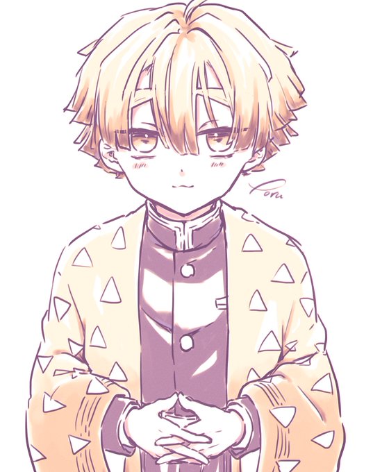 よるさんがTwitterに投稿した我妻善逸(鬼滅の刃)のイラスト。