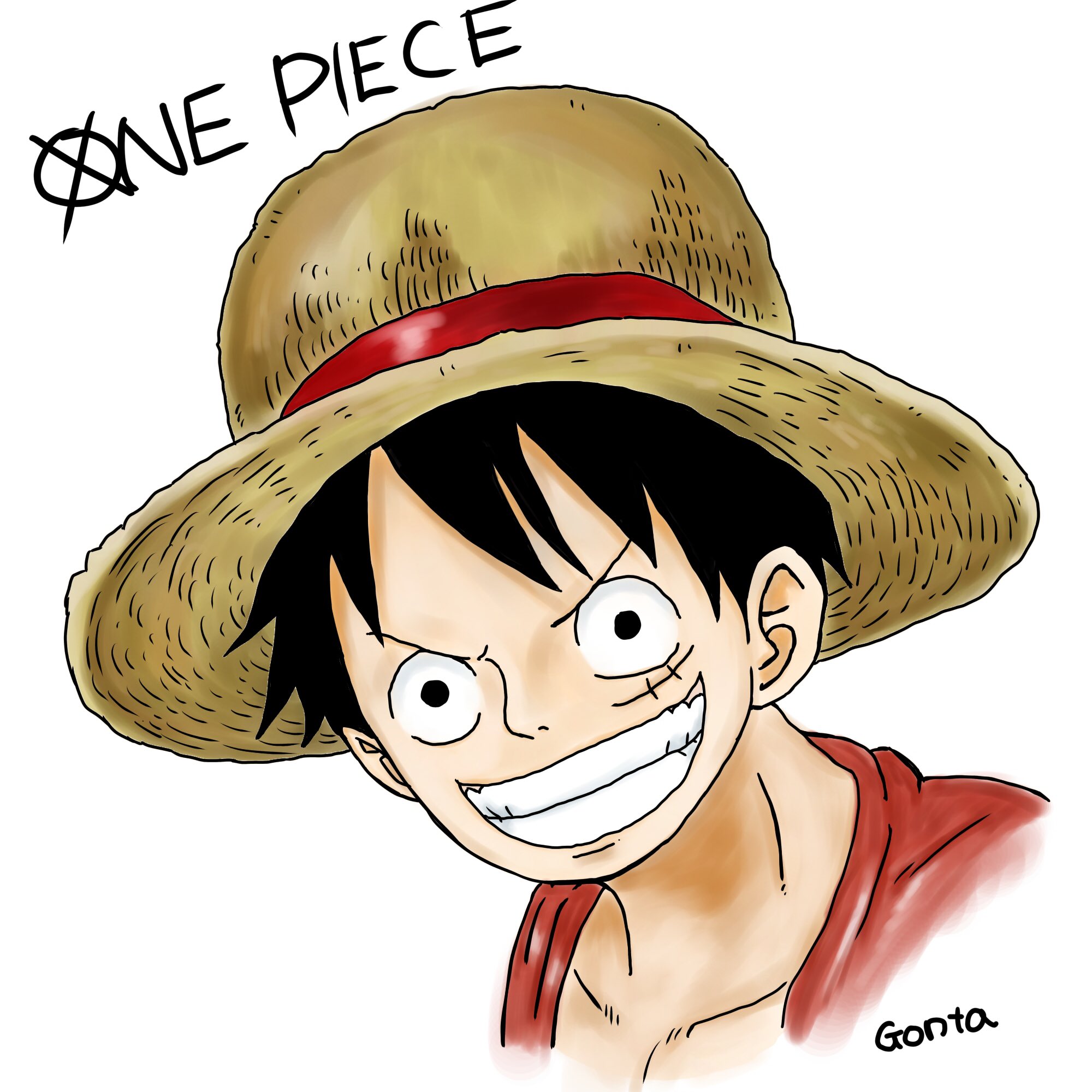 ごんた Twitter पर ガッツリ模写してみました ワンピースのイラストってバランスが難しい イラスト ワンピース Onepiece ルフィ モンキー D ルフィ T Co Oqjbqzwl4c Twitter