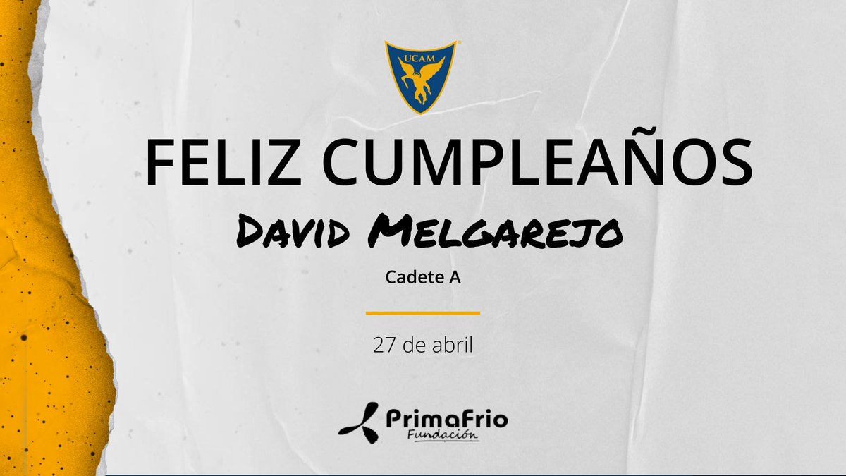 🎂 #CanteraUCAM | Hoy es el cumpleaños de David Melgarejo, jugador de nuestro Cadete A.

¡Muchas felicidades! 🎆