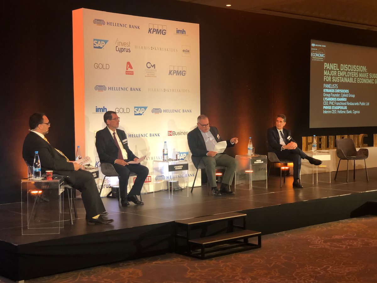 Phivos Stasopoulos Hellenic Bank iCEO participates in a panel discussion on how to achieve sustainable economic growth at the 11th Nicosia Economic Congress. #HellenicBank