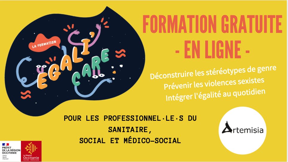 Vous souhaitez prévenir la reproduction des stéréotypes de genre ? <a href="/Artemisia_Egal/">ARTEMISIA</a> vous donne rdv jeudi, dès 9h, pour une formation Egali'Care. N'hésitez pas à faire passer le mot autour de vous !

L'inscription, c'est par ici : 
docs.google.com/forms/d/e/1FAI…