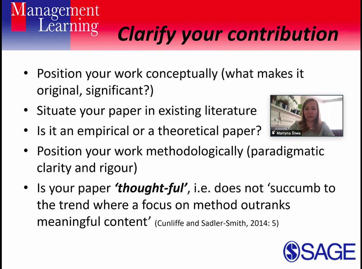 cmsintouch's tweet photo. What may 'Clarifying your Contribution' mean?
#researchcontribution #publishinginML

@mgmt_learning @Martyna_Sliwa https://t.co/uyS9xvWbkE