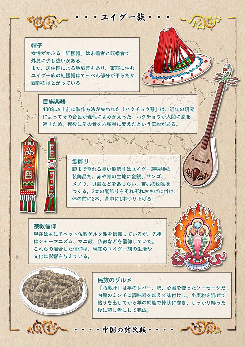 中国漫画館 中国民族娘 第30弾はヤオ族です 髪飾りは布を重ねて高さ30センチになるものや 反り返った板をつけた角のようなものまでさまざま 女性が用いた表音文字 女書 は詩歌などを書くのに使われ その文化は今も保存されています