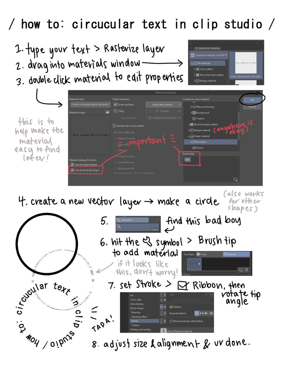 JAQ @ WAITLIST ONLY on Twitter: "QUICK AND DIRTY CIRCULAR TEXT/EFFECTS  METHOD FOR CLIP STUDIO,, if anyone needs it!! https://t.co/iJizzASrI9" /  Twitter